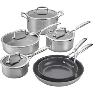 Energy Plus 10-pc Stainless Steel Ceramic Nonstick Cookware Set  |  Cookware Sets Cookware Sets Cookware Sets