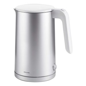 Enfinigy Cool Touch 1.5-Liter Electric Kettle, Cordless Tea Kettle & Hot Water  |  Tea Kettle Coffee & Tea Silver