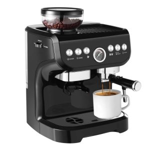 Espresso Machine Commercial Coffee Maker Automatic Garland Steam Milk Frothing Machine  |  Espresso Machines Coffee & Tea Black