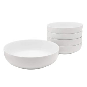 Everyday White 5 Piece Pasta Bowl Set  |  Bowls Bowls Bowls