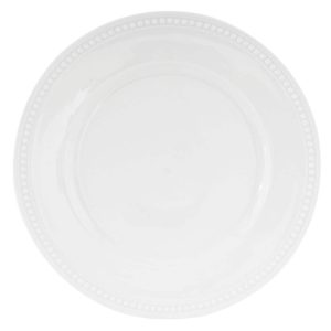 Everyday White Beaded 10.5-Inch Dinner Plate, Set of 4 – 10.5 Inch  |  Plates Dinnerware Plates