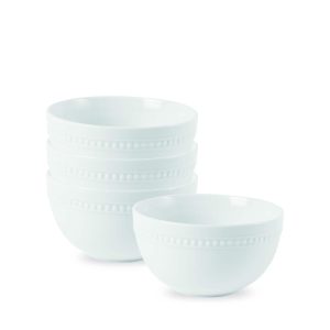 Everyday White Beaded 26OZ Soup/Cereal Bowls, Set of 4 – 26 Ounce  |  Bowls Bowls Bowls