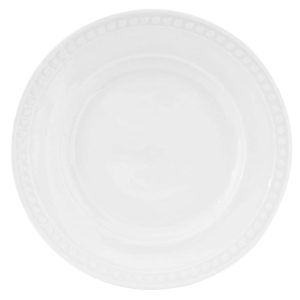 Everyday White Beaded 8.5 Inch Salad Plate, Set of 4 – 8.5 Inch  |  Plates Dinnerware Plates