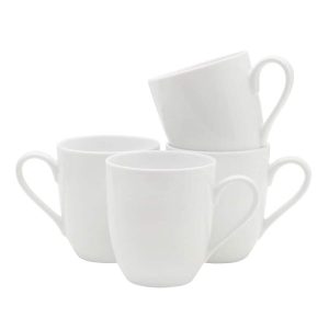 Everyday White Mug 12 Oz Set Of 4  |  Mugs Dinnerware Mugs