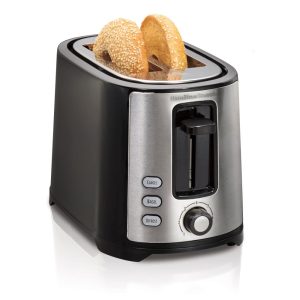 Extra-Wide Slot 2 Slice Toaste  |  Toasters Kitchen Appliances Black