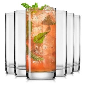 Faye 13 oz Highball Glasses Set of 6 Drinking Glasses – 13 oz  |  Drinking Glasses Dinnerware Clear