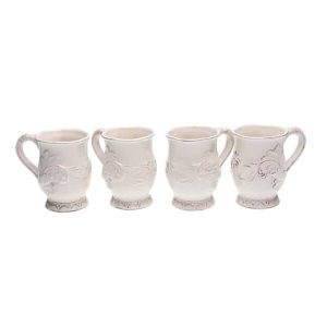 Firenze Ivory 16-oz Mugs (Set of 4)  |  Mugs Dinnerware Ivory