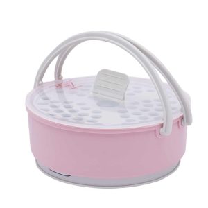 Foldable Electric Heating Pot with Cooking and Steaming  |  Slow Cookers Kitchen Appliances Pink, White