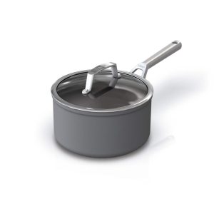 Foodi NeverStick Premium 3.5-Quart Saucepan with Glass Lid  |  Pots and Pans Pots & Pans Grey