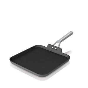 Foodi NeverStick Premium Hard-Anodized 11″ Square Griddle Pan  |  Grill Pans and Griddles Grey