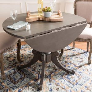 Forest Grey Wash Drop Leaf Dining Table – 43.3″ x 43.3″ x 30.7″  |  Kitchen and Dining Tables Kitchen & Dining Tables Grey