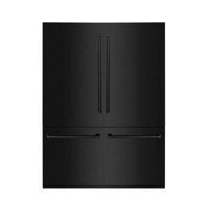 French Door Refrigerator with Internal Water and Ice Dispenser in Black Stainless Steel  |  Major Appliances Kitchen Appliances Black