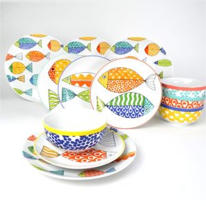 FreshCatch 12 Piece Dinnerware Set – Service for 4  |  Dinnerware Sets Dinnerware Dinnerware Sets