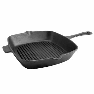 General Store Addlestone 10 inch Square Preseasoned Cast Iron Pan  |  Grill Pans and Griddles Grill Pans & Griddles Black