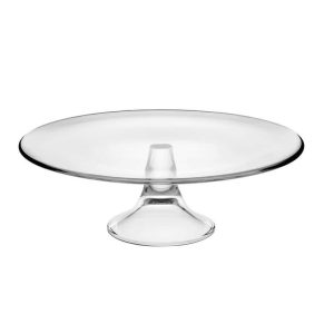 Glass Footed Cake Plate – 13″Diameter- Majestic Gifts Inc. – 13″ Diameter  |  Serveware Dinnerware Clear