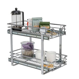 Glidez Slide-Out Storage Organizer – 2-Tier Design  |  Pot Racks Kitchen Storage Pot Racks