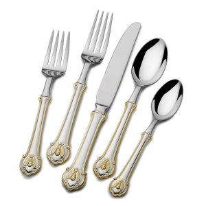 Gold Accent Napoleon Bee 18.10 45 Pc Flatware Set  |  Flatware Dinnerware Flatware