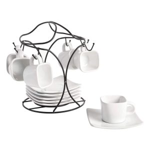 Gracious Dining 12 Piece 3.25 Oz. Espresso Cup and Saucer Set – 3.25 Ounces  |  Mugs Dinnerware Mugs