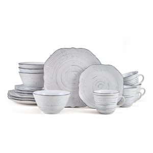 Gray Isabella 16 Piece Dinnerware Set  |  Dinnerware Sets Dinnerware Dinnerware Sets