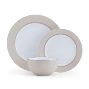 Grayson Taupe 12PC Dinnerware Set, Service for 4  |  Dinnerware Sets Dinnerware Beige, Tan