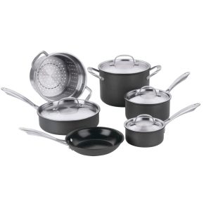 GreenGourmet Hard Anodized 10 Piece GreenGourmet  Set  |  Cookware Sets Cookware Sets Black