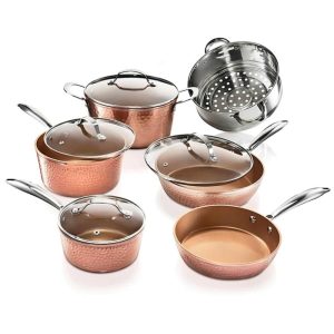 Hammered 10 Piece Nonstick Cookware Set  |  Cookware Sets Cookware Sets Cookware Sets