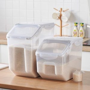 HANAMYA Rice Storage Container with Measuring Cup  |  Food Storage Containers Food Storage Containers Food Storage Containers