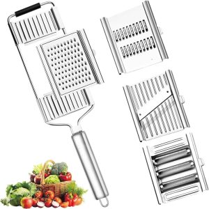 Handheld Vegetable Slicer 4 in 1 Multipurpose Vegetable Slicer  |  Food Processors Food Processors Clear