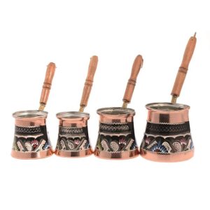 Handmade Copper Turkish Coffee Pot Cezve  |  Single Serve Coffee Makers Coffee & Tea Multi