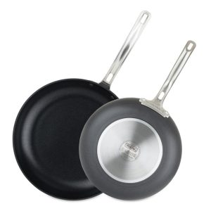 Hard Anodized Nonstick 2-Piece Fry Pan Set  |  Pots and Pans Pots & Pans Black