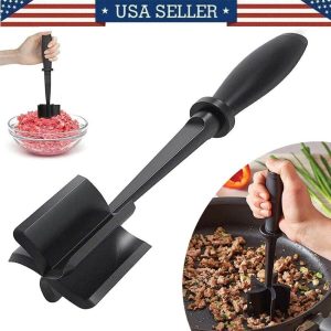 Heat Resistant Meat Hamburger Chopper And Potato Masher Spatula  |  Kitchen Tools Kitchen Tools Black