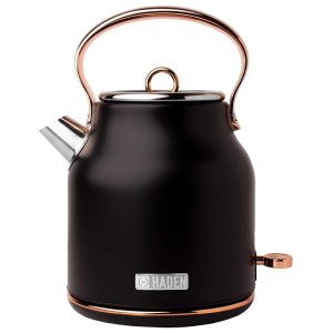 Heritage Stainless Steel Electric Water and Tea Kettle, Copper and Black – 2.8  |  Tea Kettle Coffee & Tea Black