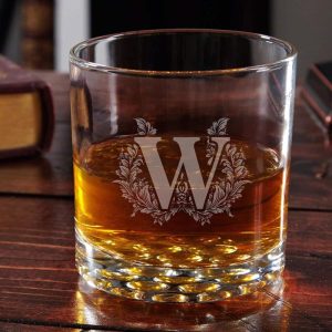 Highbury Personalized Whiskey Glass  |  Drinking Glasses Dinnerware Clear