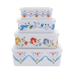 Home 8 Piece Anaya Rectangular Nesting Food Storage Set  |  Food Storage Containers Food Storage Containers Food Storage Containers