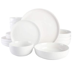 Home Oslo 16 Piece Dinnerware Set – White  |  Dinnerware Sets Dinnerware Black, Navy, White