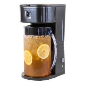 HomeCraft 3-Quart Black Stainless Steel Cafe Ice Iced Coffee and Tea Brewing System  |  Tea Kettle Coffee & Tea Black