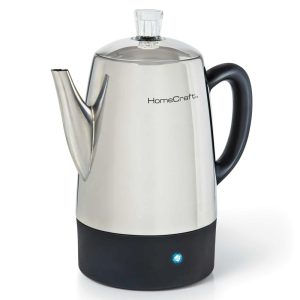 HomeCraft HCPC10SS 10-Cup Stainless Steel Coffee Percolator  |  Coffee Makers Coffee & Tea Coffee Makers