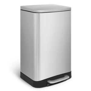 Innovaze 10.6 Gal./40 Liter Stainless Steel Rectangular Step-on Trash Can for Kitchen  |  Kitchen Trash Cans Kitchen Storage Kitchen Trash Cans