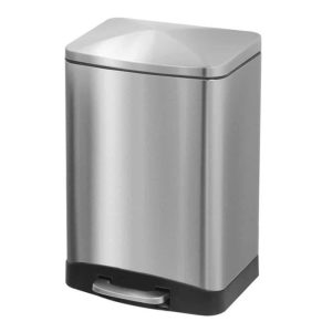 Innovaze 3.2 Gal./12 Liter Stainless Steel Rectangular Step-on Trash Can for Bathroom and Office  |  Kitchen Trash Cans Kitchen Storage Kitchen Trash Cans