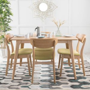 Iriat Mid-century 5-piece Dining Set by   |  Kitchen and Dining Sets Kitchen & Dining Sets Beige, Blue, Green, Grey