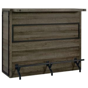 Joe Aged Oak 5-shelf Bar Unit  |  Home Bars Home Bars Brown