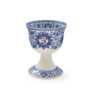 Judaica Kiddush Cup – 6 oz  |  Wine Glasses Dinnerware Blue