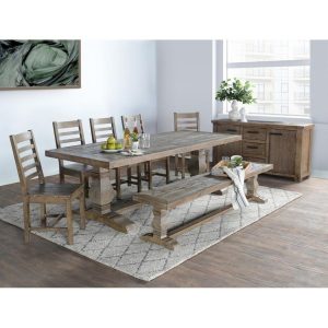 Kasey Reclaimed Wood Dining Table by   |  Kitchen and Dining Tables Kitchen & Dining Tables Brown