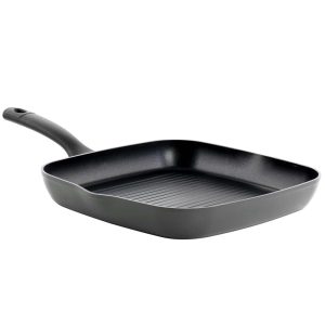 Kingsway 11 Inch Aluminum Nonstick Square Grill Pan in Black  |  Grill Pans and Griddles Grill Pans & Griddles Black