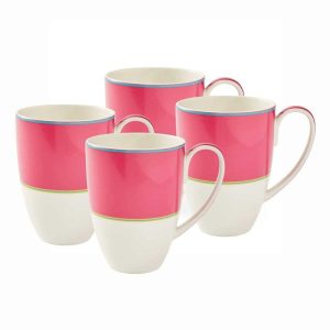 Kit Kemp for  Calypso Set of 4 17 Ounce Mugs  |  Mugs Dinnerware Mugs