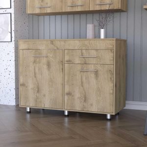 Kitchen 1-Drawer Rectangle Base Cabinet Macadamia  |  Pantry Cabinets Kitchen Furniture Beige