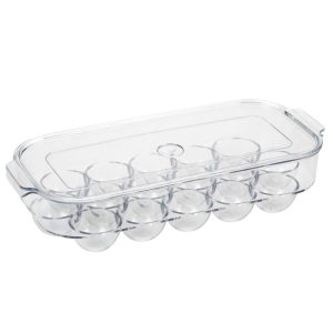 Kitchen Details 16 Compartment Egg Holder – 12.99″ x 5.71″ x 2.95″  |  Food Storage Containers Food Storage Containers Clear