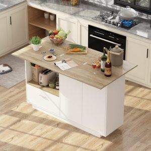 Kitchen Island Cart Storage Cabinet Open Shelves Bar Table Buffet  |  Bar Tables Bar Tables Bar Tables