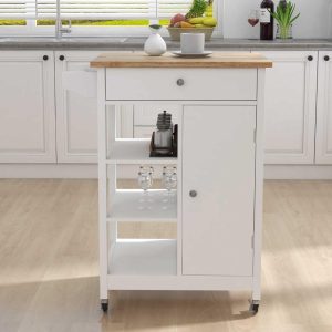 Kitchen island rolling trolley cart with one door  |  Kitchen Carts Kitchen Carts Kitchen Carts