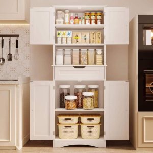 Kitchen Pantry Storage Cabinet, and Tall Storage Bathroom Cabinet with Drawer Storage Cabinet with Doors  |  Pantry Cabinets Kitchen Furniture Pantry Cabinets